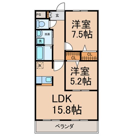 クリスタルステージの物件間取画像